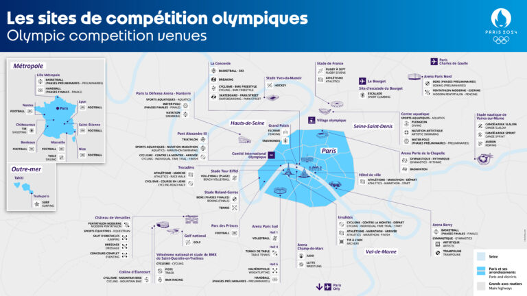 Map - Olympic competition venues