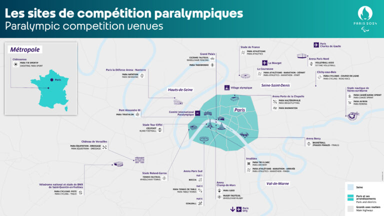 Map - Paralympic competition venues